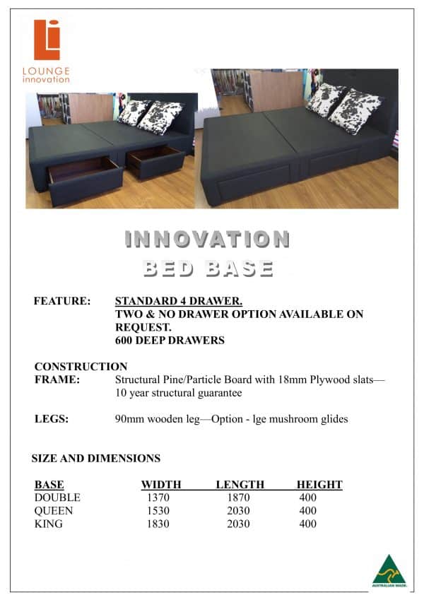 Innovation Designer Bed Base - Image 2